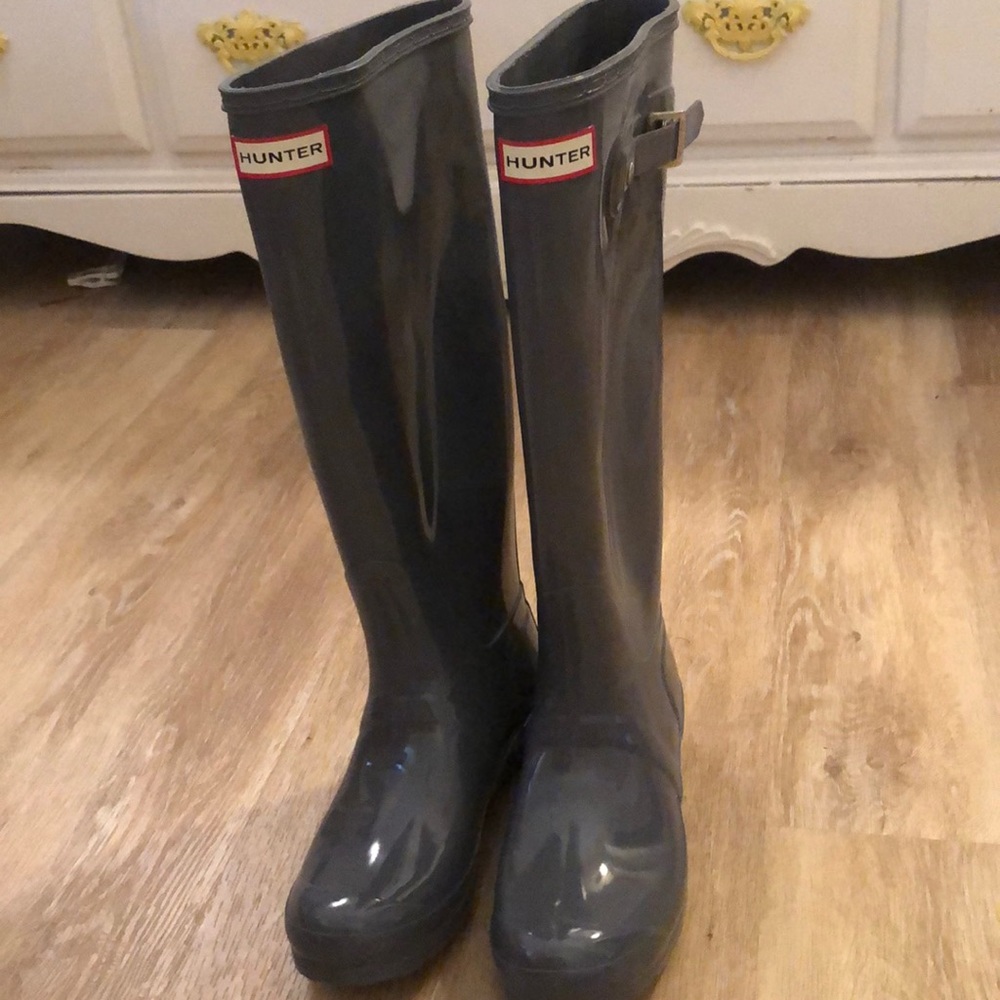 Grey original HUNTER rain boots